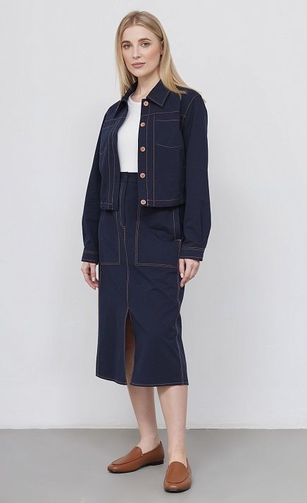  GRIOL. Юбка жен. 350100.09312.9600N Тёмно-синий 