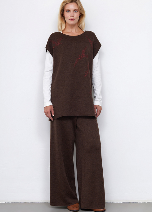  GRIOL. Жилет жен. 380046уд33303.1000M Коричневый меланж GRIOL