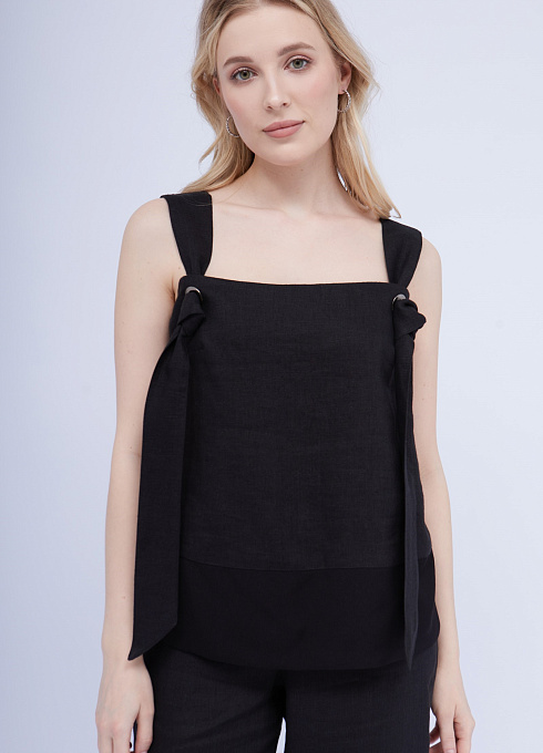 Топ льняной на лямках GRIOL