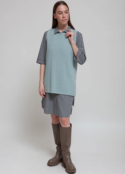  GRIOL. Жилет жен. 380056.33303.1200N Бирюзовый GRIOL