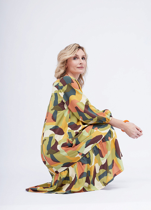  GRIOL. Платье жен. 360309ТГ.6_512.3701X Хаки GRIOL