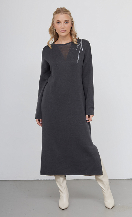  GRIOL. Платье жен. 360240.33303.7400L Т.серый 