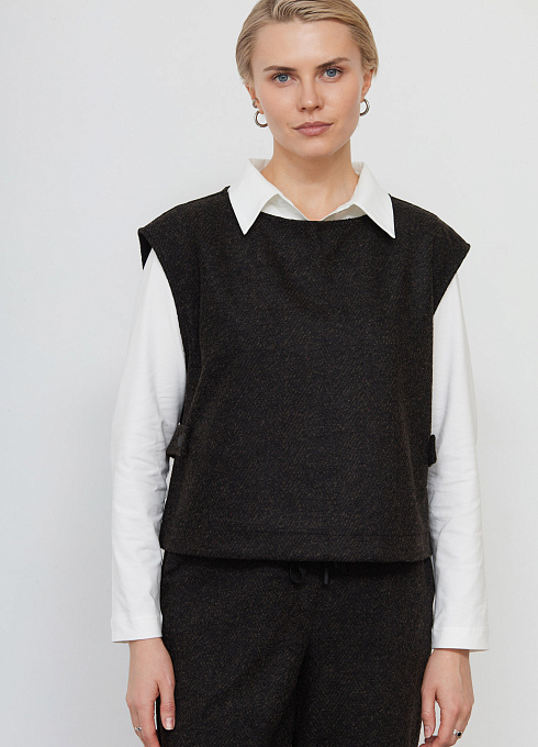  GRIOL. Жилет жен. 387912А.11313.8211M Коричневый меланж GRIOL