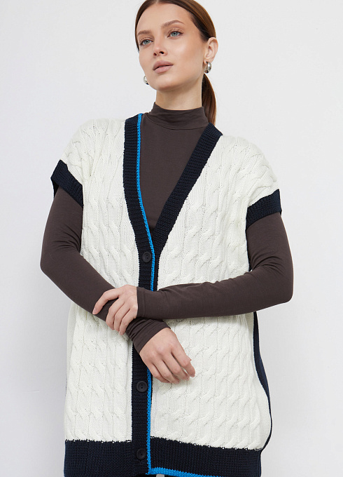  GRIOL. Жилет жен. 380109.05303.0201N Бело-синий GRIOL