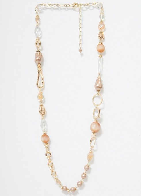  GRIOL. Колье Игристое 5 Бежевый GRIOL