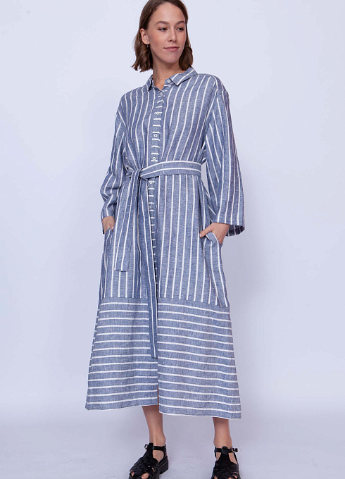  GRIOL. Платье жен. 367509.11312.9402N Сине-белый GRIOL