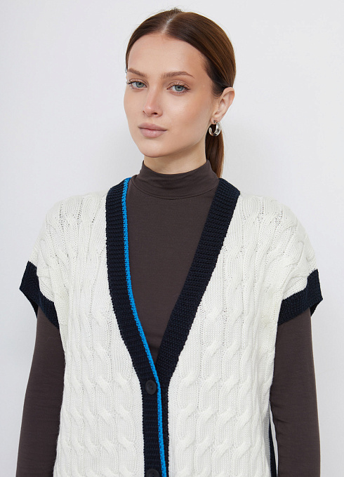  GRIOL. Жилет жен. 380109.05303.0201N Бело-синий GRIOL