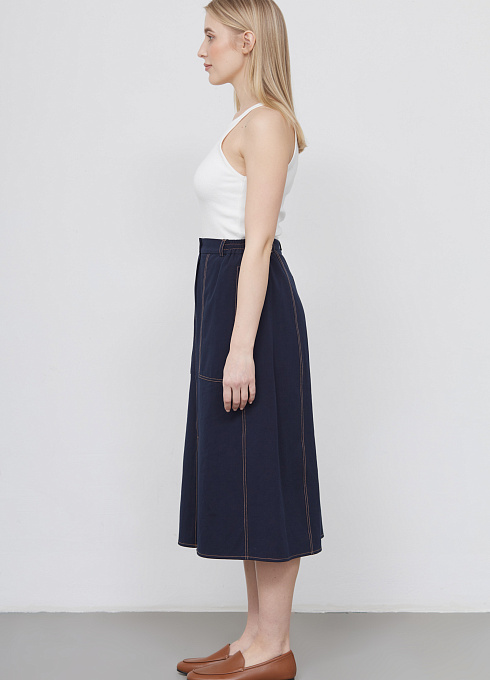  GRIOL. Юбка жен. 350100.09312.9600N Тёмно-синий GRIOL