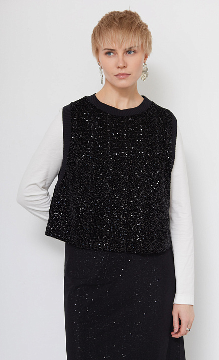  GRIOL. Жилет жен. 380021Б.6_313.8282L Черный 