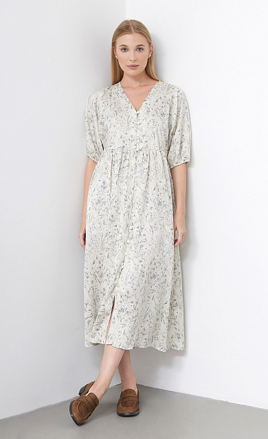  GRIOL. Платье жен. 367917.11312.0781F Молочно-графитовый 