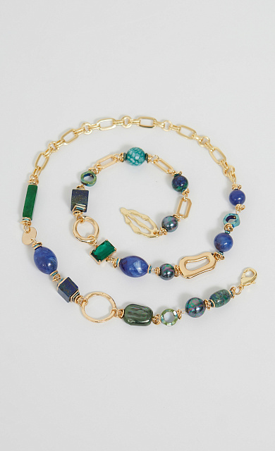  GRIOL. Колье-трансформер Чернично-клубничная2 Синий 