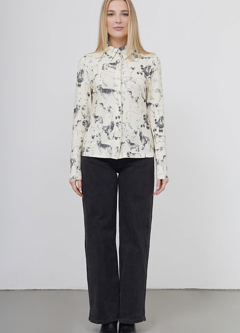  GRIOL. Блузка жен. 310377.03313.0777А Молоко GRIOL