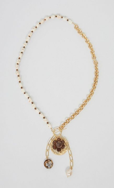  GRIOL. Колье Кофейный остров Коричневый 