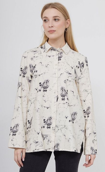 Рубашка фланелевая с принтом GRIOL Рубашка фланелевая с принтом GRIOL