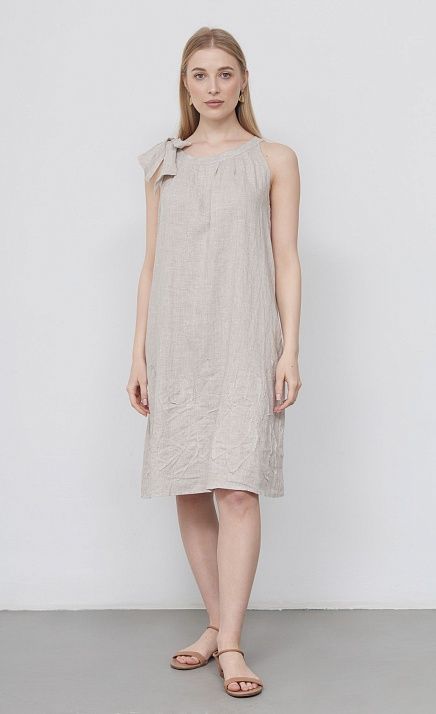 GRIOL. Платье жен. 363910.38312.0208Р Бело-песочный GRIOL GRIOL. Платье жен. 363910.38312.0208Р Бело-песочный