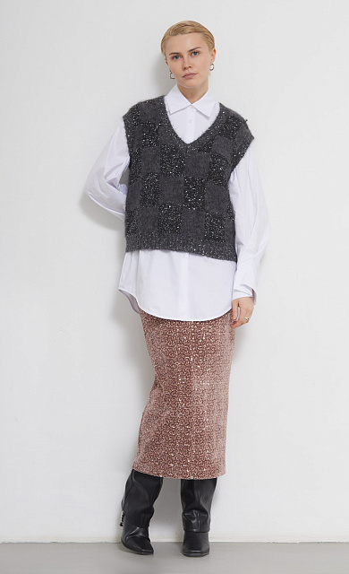  GRIOL. Юбка жен. 350063.03313.0500N жемчужный 