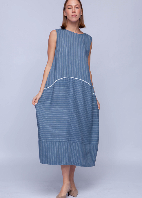  GRIOL. Платье жен. 367118.37312.9807S Синий GRIOL