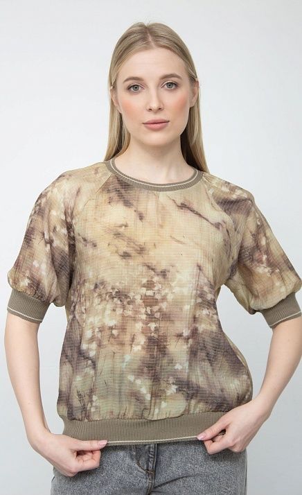 Блуза с абстрактным принтом GRIOL Блуза с абстрактным принтом GRIOL