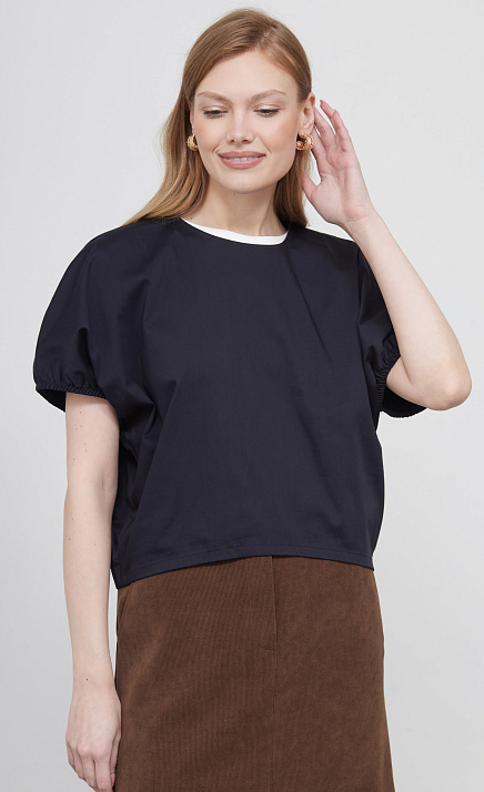 Блузка oversize из сатина GRIOL Блузка oversize из сатина GRIOL