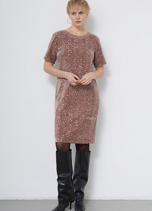  GRIOL. Платье жен. 360139ГП.6_313.0505L Розово-бежевый GRIOL