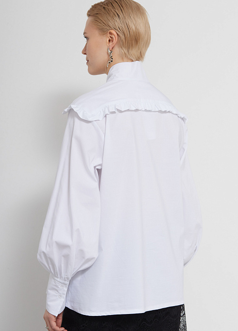 Блуза oversize с воротником-аскот GRIOL