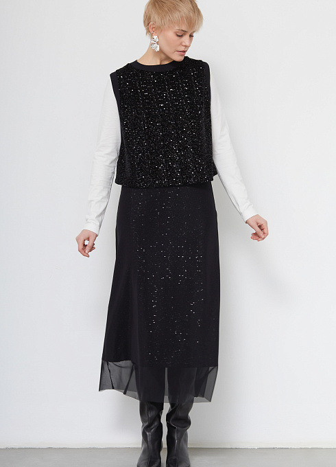  GRIOL. Юбка жен. 350083.6_313.8282L Черный GRIOL