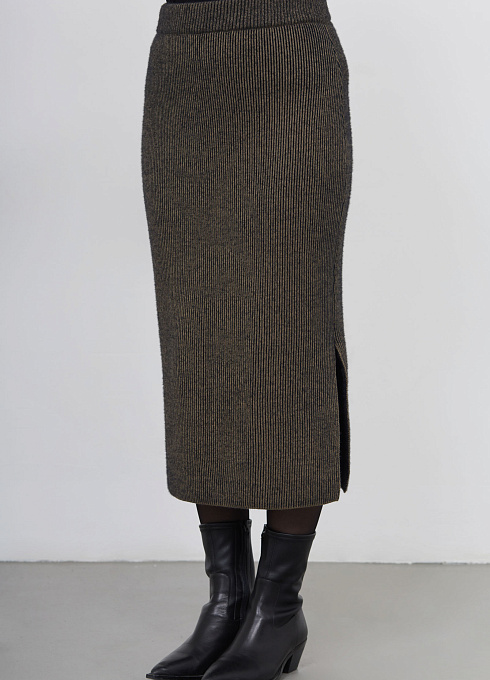  GRIOL. Юбка жен. 350118.33303.3782S Чёрный хаки GRIOL