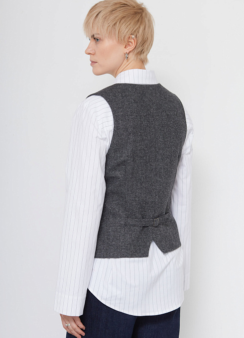  GRIOL. Жилет жен. 388239А.11312.8201M Серый меланж GRIOL
