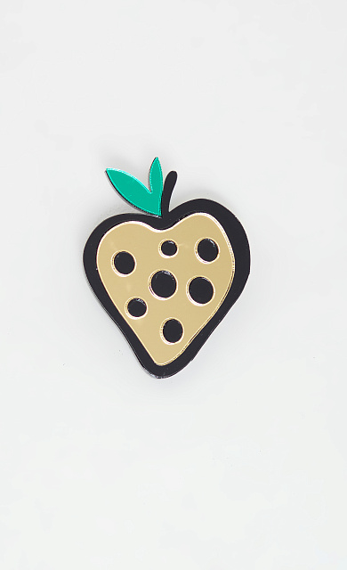  GRIOL. Брошь жен Клубника Золото 