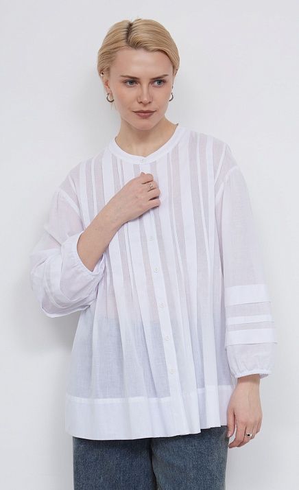 Блузка оверсайз с защипами GRIOL