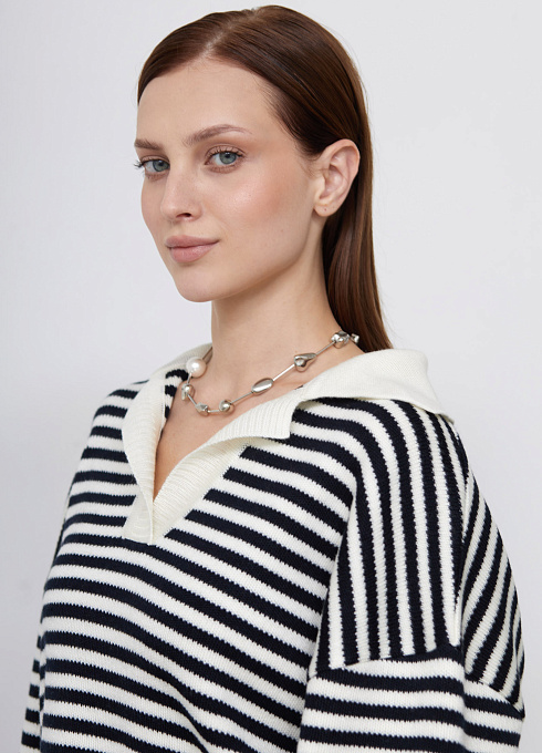  GRIOL. Джемпер жен. 310541.01303.9407S Сине-молочный GRIOL