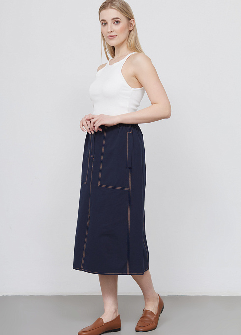  GRIOL. Юбка жен. 350100.09312.9600N Тёмно-синий GRIOL