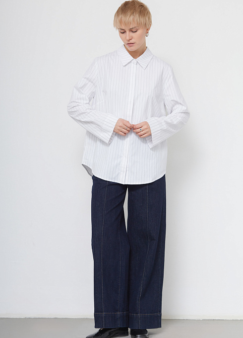 Рубашка oversize в полоску GRIOL
