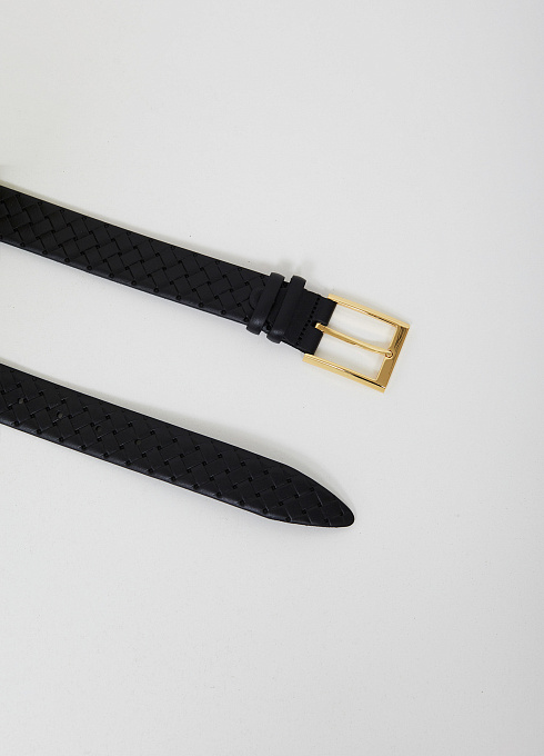 Комплект Ремень поясной РЖДТЕЛ35-1051 плетенка  Черный  (1)