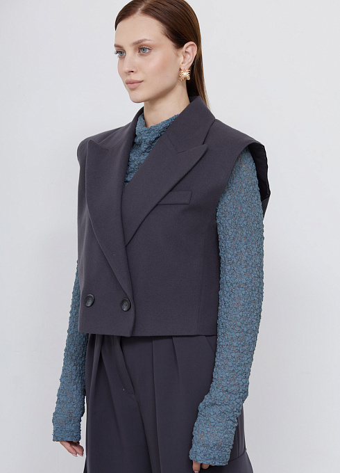  GRIOL. Жилет жен. 388322.11312.7600N Тёмно-серый GRIOL