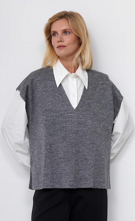  GRIOL. Жилет жен. 380045К.33303.7600M Серый 