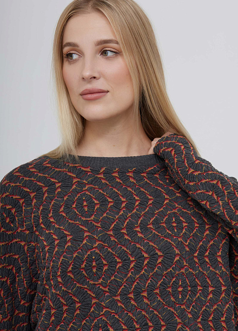  GRIOL. Джемпер жен. 310657ОТБ.03313.7762Y оранжевый/серый GRIOL