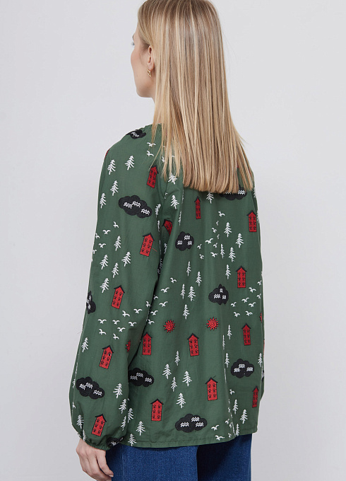 Блузка из хлопка с вышивкой GRIOL