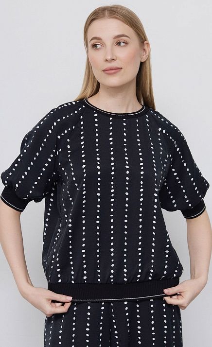 Блуза из вискозы в горошек GRIOL