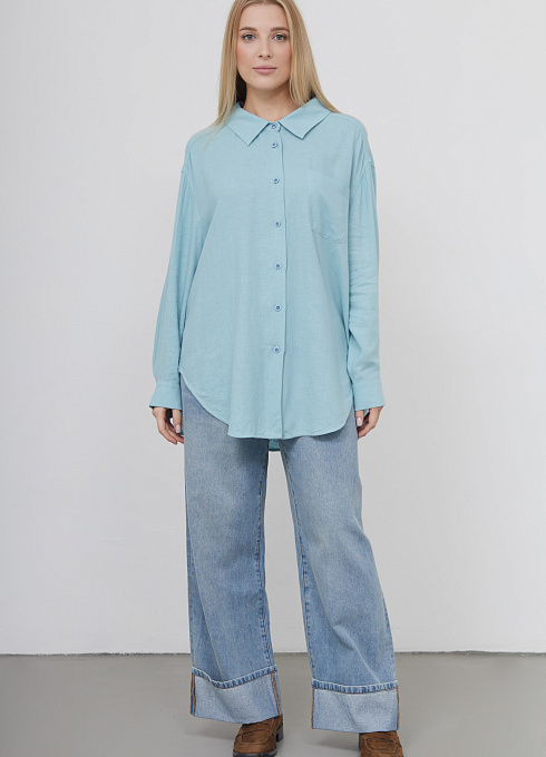 Рубашка изо льна и хлопка GRIOL