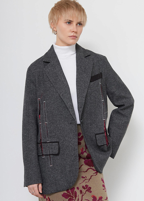  GRIOL. Жакет жен. 378376.11312.8201M Серый меланж GRIOL