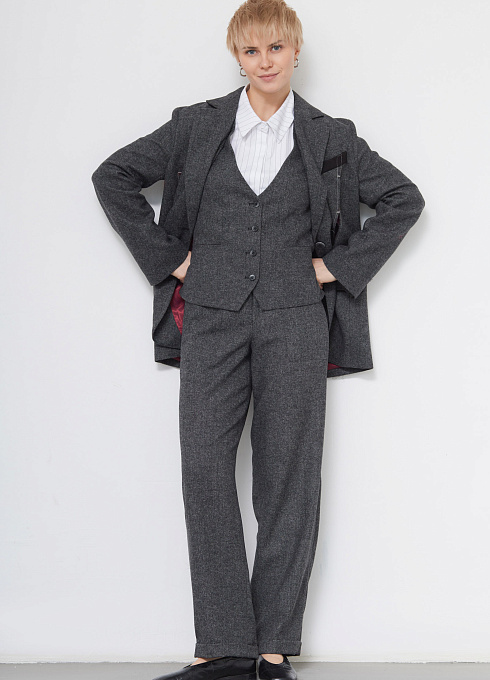  GRIOL. Жилет жен. 388239А.11312.8201M Серый меланж GRIOL