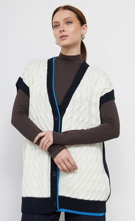  GRIOL. Жилет жен. 380109.05303.0201N Бело-синий 