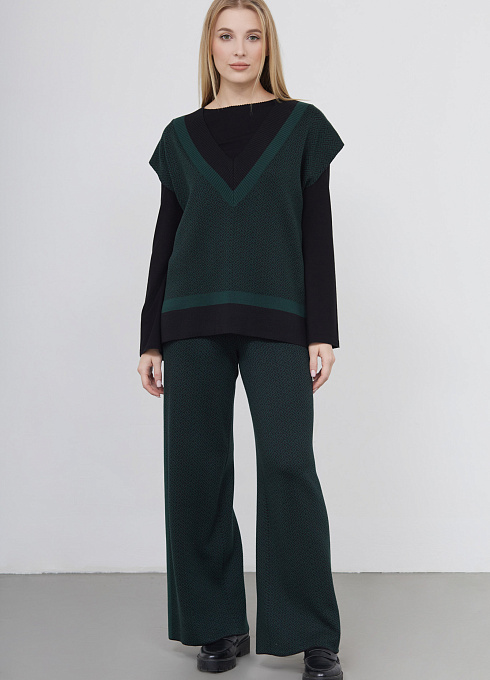  GRIOL. Жилет жен. 380077.33303.8212G Чёрно-бирюзовый GRIOL