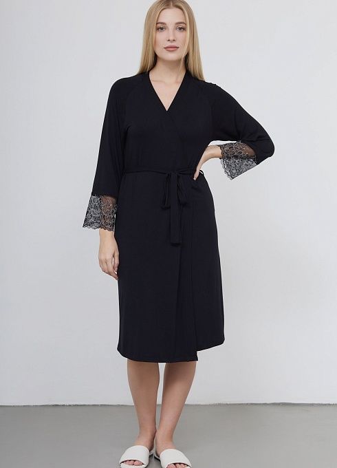  GRIOL. Халат жен. 330428.25513.8200N Черный GRIOL