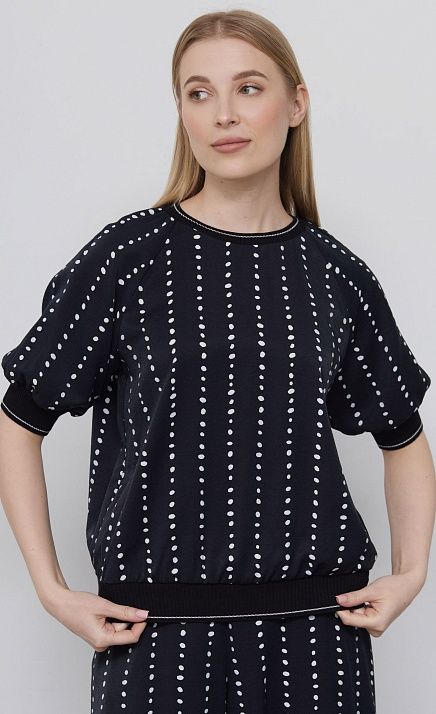 Блуза из вискозы в горошек GRIOL