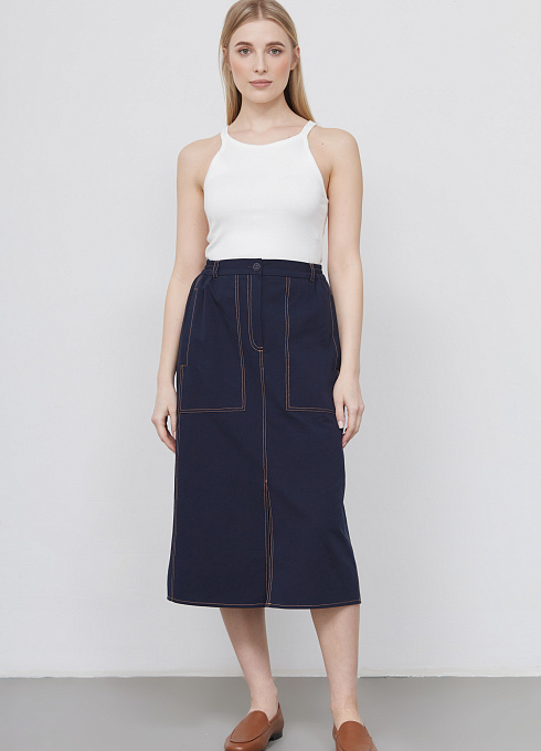  GRIOL. Юбка жен. 350100.09312.9600N Тёмно-синий GRIOL