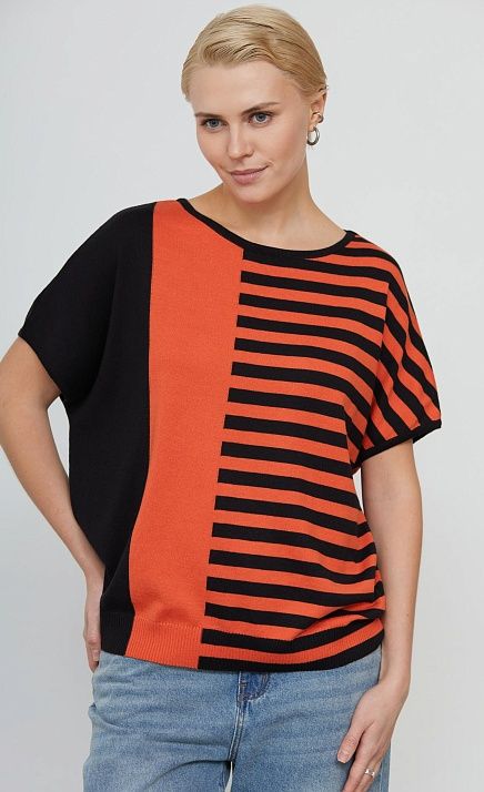 GRIOL. Джемпер жен. 310556.33303.6282S Оранжево-черный 