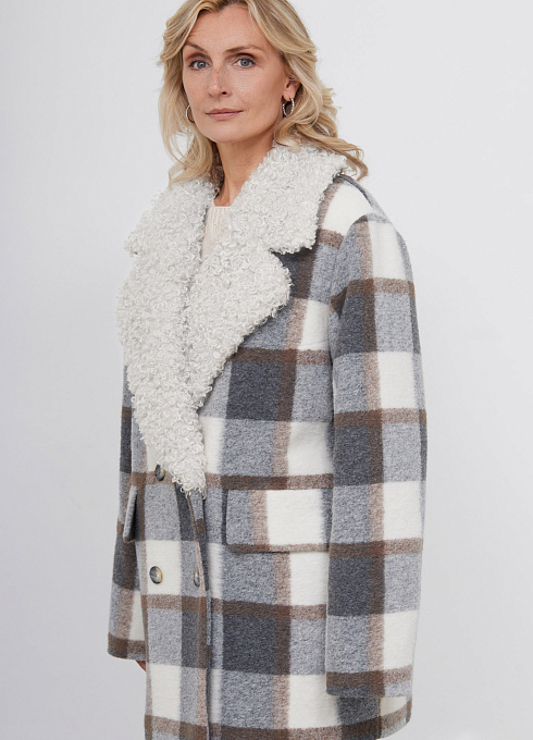 Полупальто жен. 524349.11208.0776P Бежево-серый  (4)