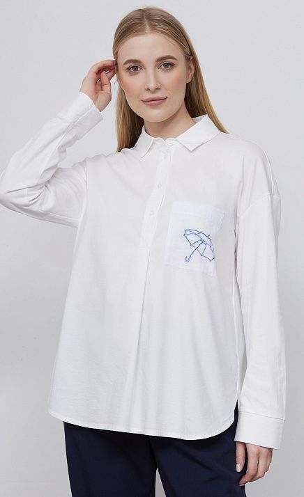 Рубашка oversize комбинированная GRIOL